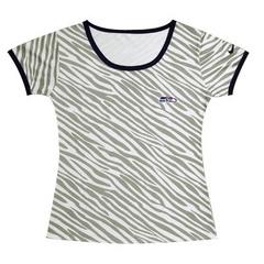 Cheap Women Nike Seattle Seahawks Chest Embroidered Logo Zebra Stripes T-shirt