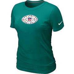 Cheap Women Nike NFL 32 Teams Logo Collection Locker Room T-Shirt green