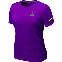 Cheap Women Nike Seattle Seahawks Super Bowl XLVIII Champions Trophy Collection Locker Room T-Shirt purple