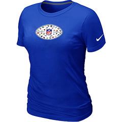 Cheap Women Nike NFL 32 Teams Logo Collection Locker Room T-Shirt blue
