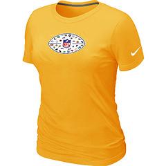 Cheap Women Nike NFL 32 Teams Logo Collection Locker Room T-Shirt Yellow