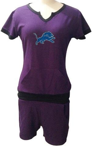Cheap Women Nike Detroit Lions Purple NFL Sport Suit