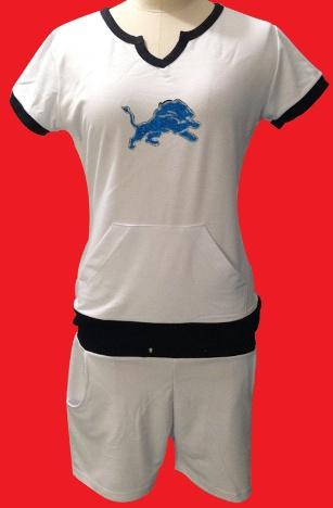 Cheap Women Nike Detroit Lions White NFL Sport Suit