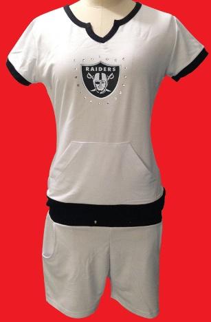 Cheap Women Nike Oakland Raiders White NFL Sport Suit