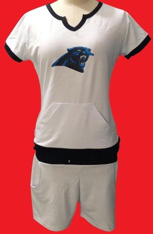 Cheap Women Nike Carolina Panthers White NFL Sport Suit
