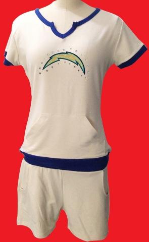 Cheap Women Nike San Diego Chargers White NFL Sport Suit