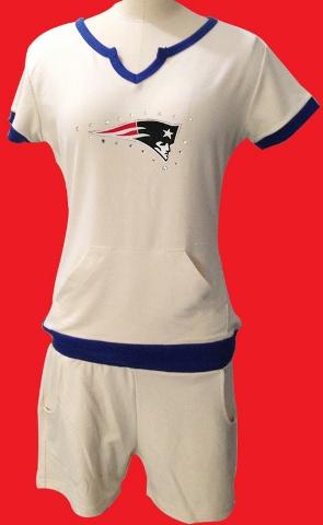 Cheap Women Nike New England Patriots White NFL Sport Suit
