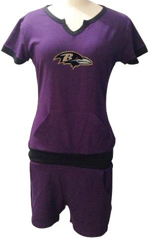 Cheap Women Nike Baltimore Ravens Purple NFL Sport Suit