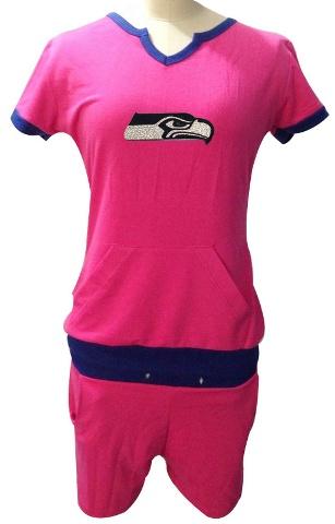 Cheap Women Nike Seattle Seahawks Pink NFL Sport Suit