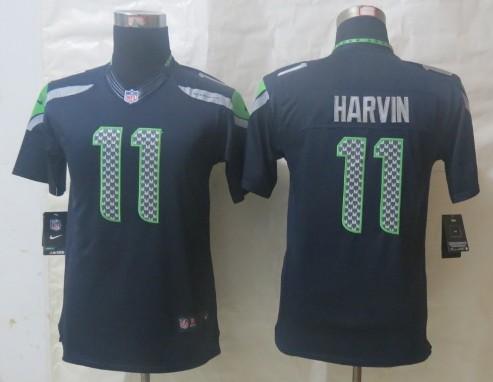 Kids Nike Seattle Seahawks 11 Percy Harvin Blue Limited NFL Jersey Cheap