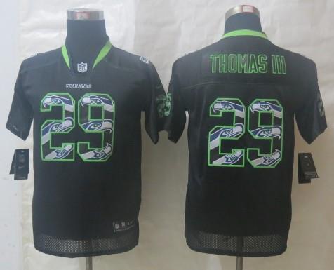 Kids Nike Seattle Seahawks 29 Earl Thomas III Lights Out Black Elite NFL Jersey 2014 New Cheap