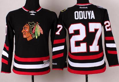 Kids Chicago Blackhawks 27 Johnny Oduya Black 2014 Stadium Series NHL Jersey For Sale