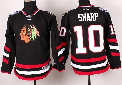 Kids Chicago Blackhawks 10 Patrick Sharp Black 2014 Stadium Series NHL Jersey For Sale