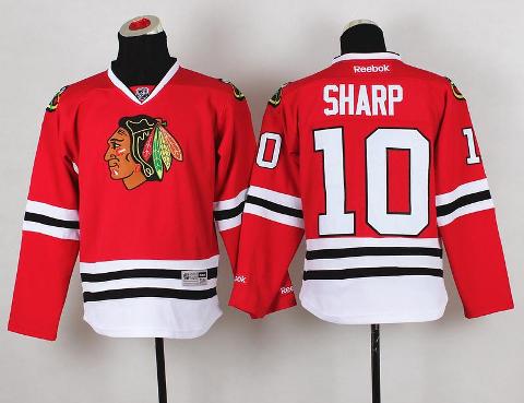Kids Chicago Blackhawks 10 Patrick Sharp Red NHL Hockey Jersey For Sale
