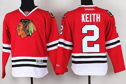 Kids Chicago Blackhawks 2 Duncan Keith Red NHL Hockey Jersey For Sale