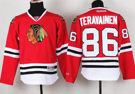 Kids Chicago Blackhawks 86 Teuvo Teravainen Red NHL Hockey Jersey For Sale