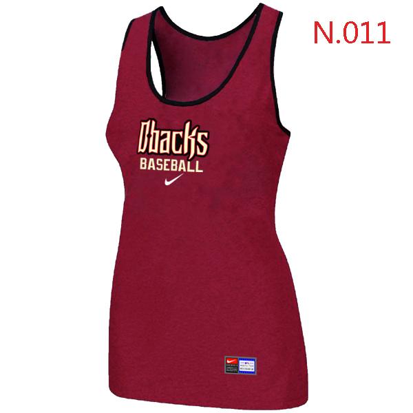 Cheap Women Nike MLB Arizona Diamondbacks Tri-Blend Racerback stretch Tank Top Red
