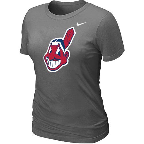 Cheap Women Nike Cleveland Indians Heathered Nike D.Grey Blended MLB T-Shirt
