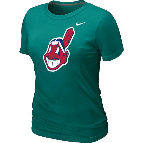 Cheap Women Nike Cleveland Indians Heathered Nike L.Green Blended MLB T-Shirt