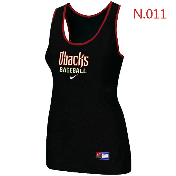 Cheap Women Nike MLB Arizona Diamondbacks Tri-Blend Racerback stretch Tank Top Black