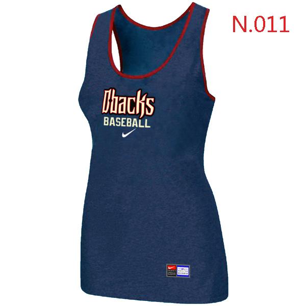 Cheap Women Nike MLB Arizona Diamondbacks Tri-Blend Racerback stretch Tank Top Blue