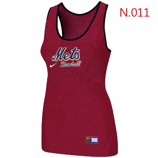 Cheap Women Nike MLB New York Mets Tri-Blend Racerback stretch Tank Top Red