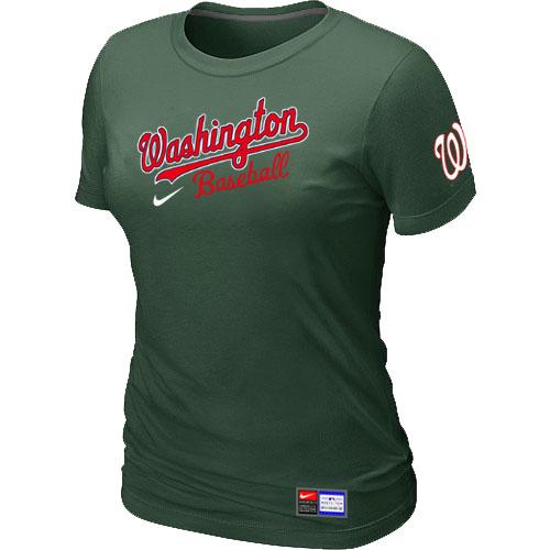 Cheap Women Nike Washington Nationals D.Green Short Sleeve Practice MLB T-Shirt