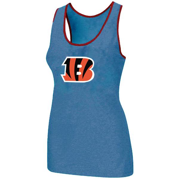 Cheap Women Nike NFL Cincinnati Bengals Ladies Big Logo Tri-Blend Racerback stretch Tank Top L.Blue