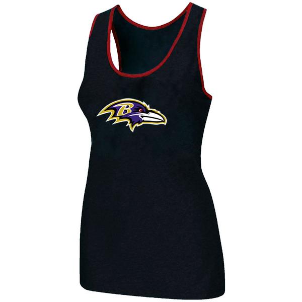 Cheap Women Nike NFL Baltimore Ravens Ladies Big Logo Tri-Blend Racerback stretch Tank Top Black