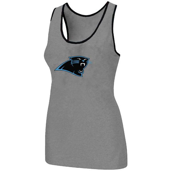 Cheap Women Nike NFL Carolina Panthers Ladies Big Logo Tri-Blend Racerback stretch Tank Top L.grey