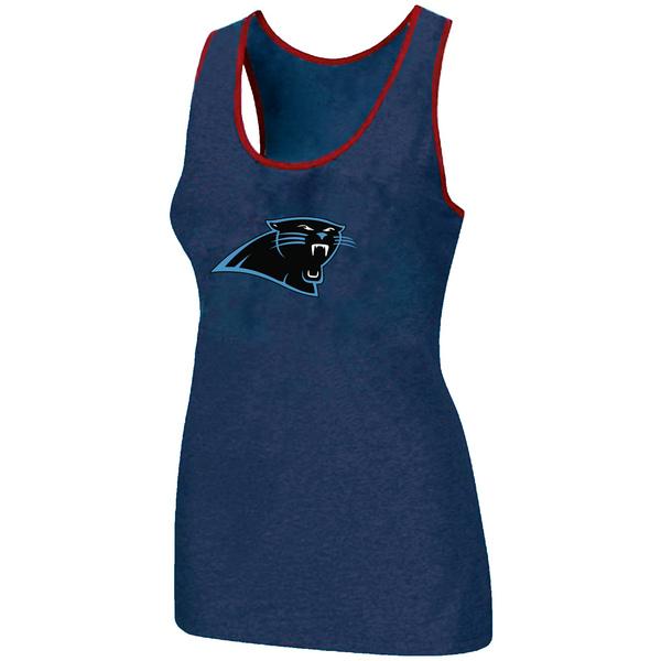Cheap Women Nike NFL Carolina Panthers Ladies Big Logo Tri-Blend Racerback stretch Tank Top Blue