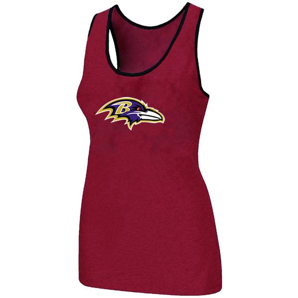 Cheap Women Nike NFL Baltimore Ravens Ladies Big Logo Tri-Blend Racerback stretch Tank Top Red