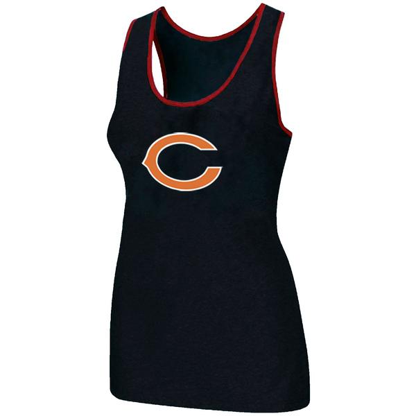 Cheap Women Nike NFL Chicago Bears Ladies Big Logo Tri-Blend Racerback stretch Tank Top Black