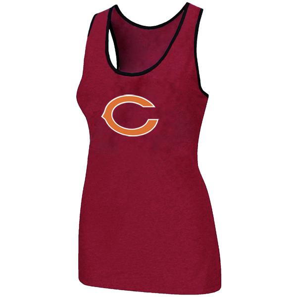 Cheap Women Nike NFL Chicago Bears Ladies Big Logo Tri-Blend Racerback stretch Tank Top Red