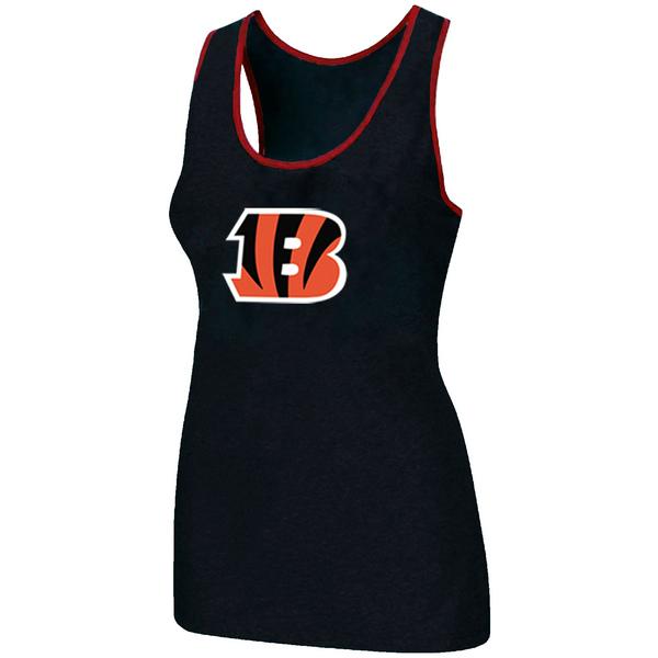 Cheap Women Nike NFL Cincinnati Bengals Ladies Big Logo Tri-Blend Racerback stretch Tank Top Black