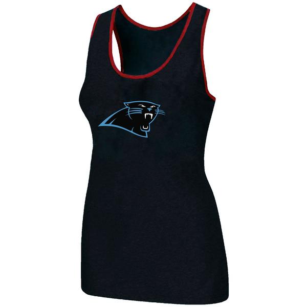Cheap Women Nike NFL Carolina Panthers Ladies Big Logo Tri-Blend Racerback stretch Tank Top Black