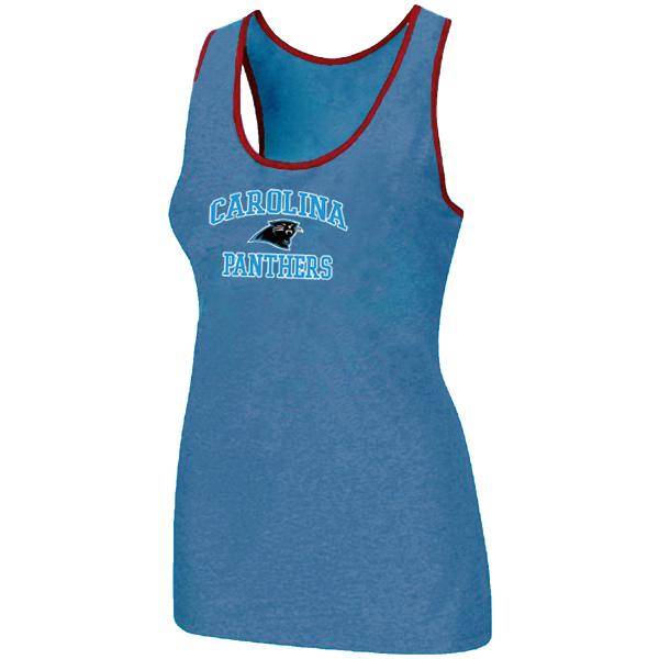 Cheap Women Nike NFL Carolina Panthers Heart & Soul Tri-Blend Racerback stretch Tank Top L.Blue