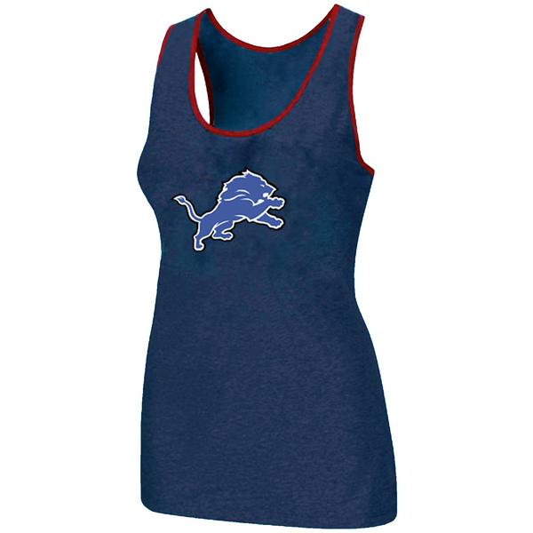 Cheap Women Nike NFL Detroit Lions Ladies Big Logo Tri-Blend Racerback stretch Tank Top Blue