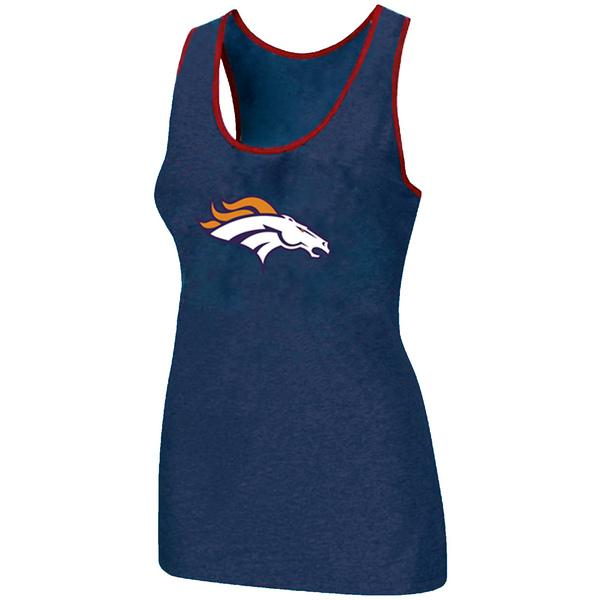 Cheap Women Nike NFL Denver Broncos Ladies Big Logo Tri-Blend Racerback stretch Tank Top Blue