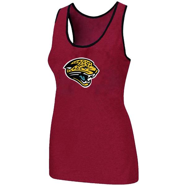 Cheap Women Nike NFL Jacksonville Jaguars Ladies Big Logo Tri-Blend Racerback stretch Tank Top Red