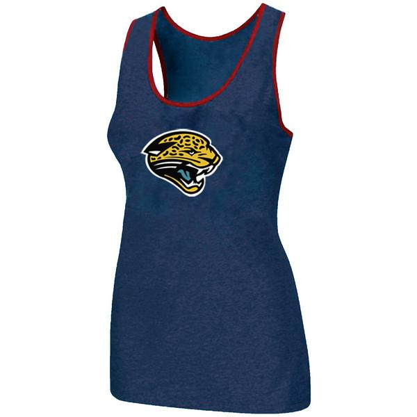 Cheap Women Nike NFL Jacksonville Jaguars Ladies Big Logo Tri-Blend Racerback stretch Tank Top Blue