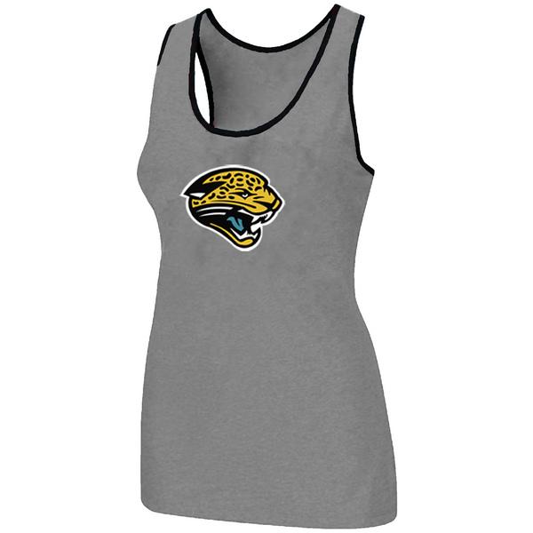Cheap Women Nike NFL Jacksonville Jaguars Ladies Big Logo Tri-Blend Racerback stretch Tank Top L.grey