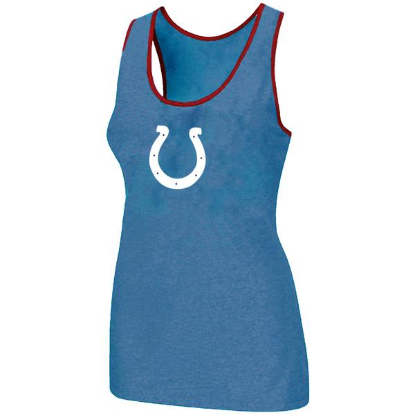 Cheap Women Nike NFL Indianapolis Colts Ladies Big Logo Tri-Blend Racerback stretch Tank Top L.Blue