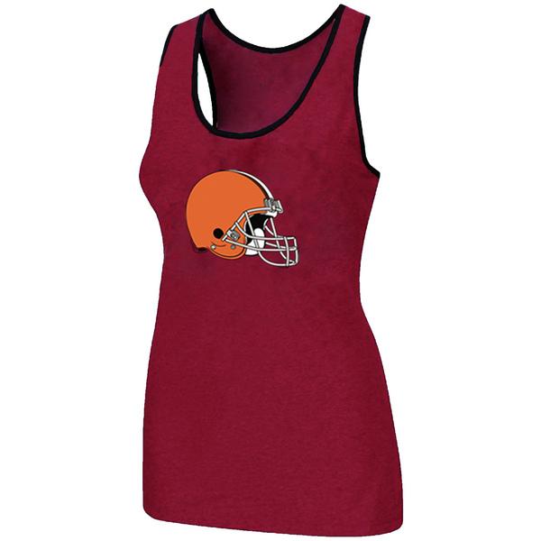 Cheap Women Nike NFL Cleveland Browns Ladies Big Logo Tri-Blend Racerback stretch Tank Top Red