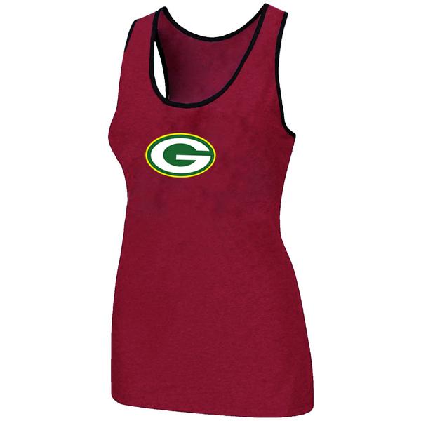 Cheap Women Nike NFL Green Bay Packers Ladies Big Logo Tri-Blend Racerback stretch Tank Top Red
