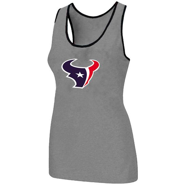 Cheap Women Nike NFL Houston Texans Ladies Big Logo Tri-Blend Racerback stretch Tank Top L.grey