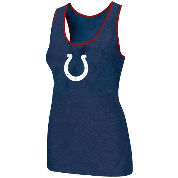 Cheap Women Nike NFL Indianapolis Colts Ladies Big Logo Tri-Blend Racerback stretch Tank Top Blue
