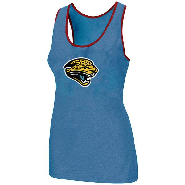 Cheap Women Nike NFL Jacksonville Jaguars Ladies Big Logo Tri-Blend Racerback stretch Tank Top L.Blue