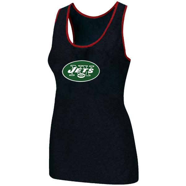 Cheap Women Nike NFL New York Jets Ladies Big Logo Tri-Blend Racerback stretch Tank Top Black