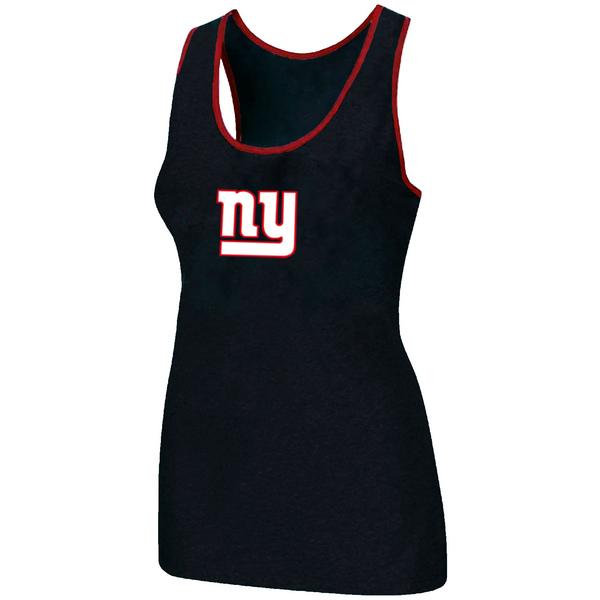 Cheap Women Nike NFL New York Giants Ladies Big Logo Tri-Blend Racerback stretch Tank Top Black